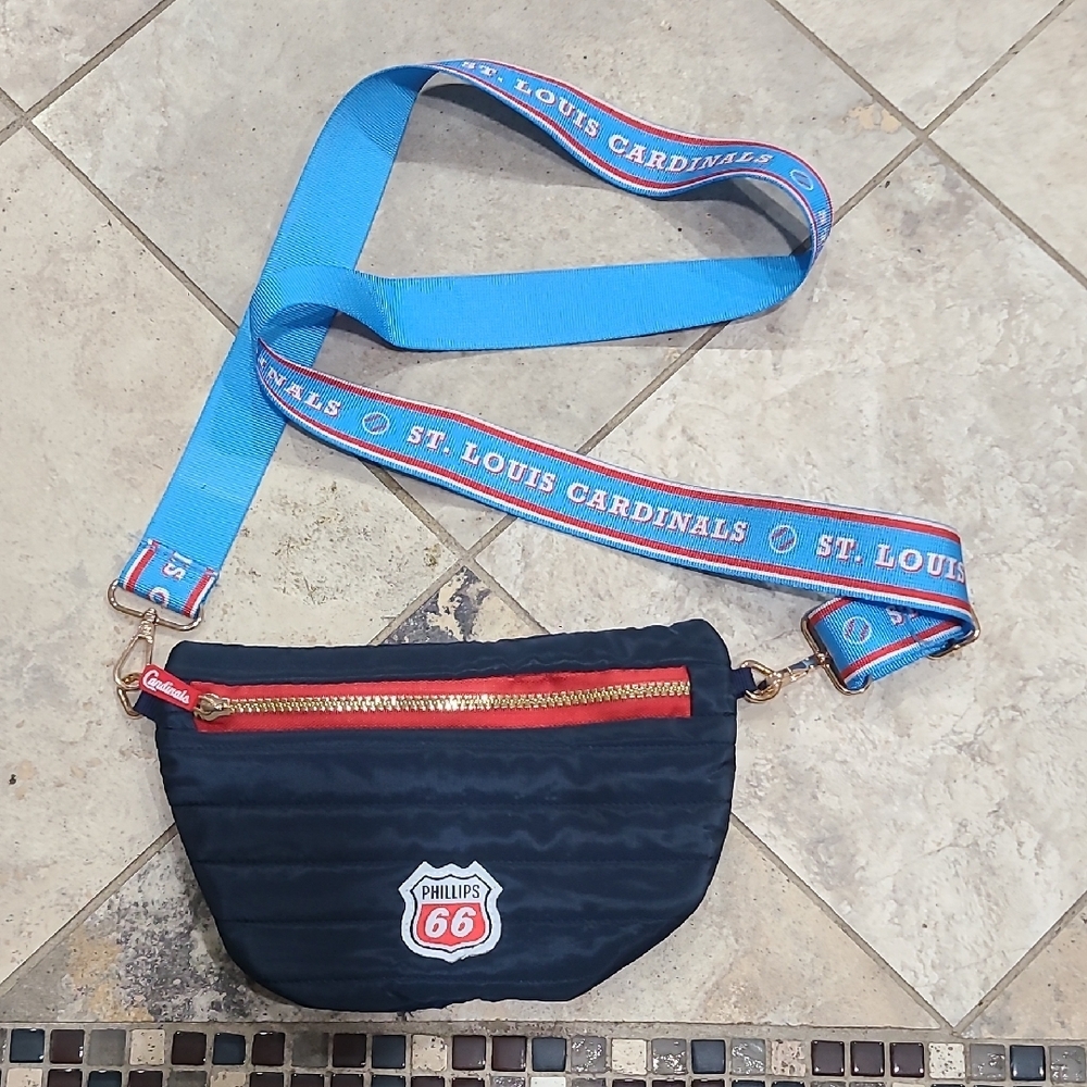 Navy Crossbody Bag with Blue Cardinals Strap